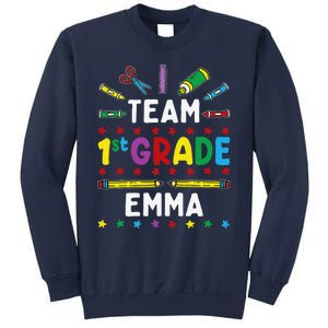 First Day Of School Team 1st Grade Emma Funny Group Sweatshirt