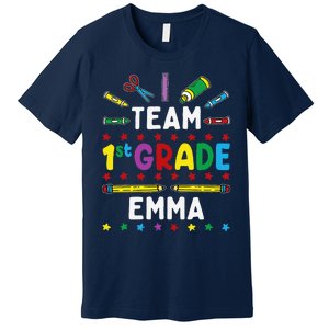 First Day Of School Team 1st Grade Emma Funny Group Premium T-Shirt