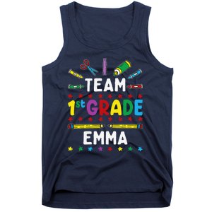 First Day Of School Team 1st Grade Emma Funny Group Tank Top