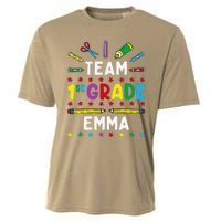 First Day Of School Team 1st Grade Emma Funny Group Cooling Performance Crew T-Shirt