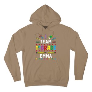 First Day Of School Team 1st Grade Emma Funny Group Hoodie