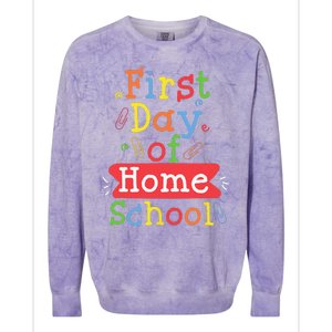 First Day Of School Homeschool Teacher Colorblast Crewneck Sweatshirt