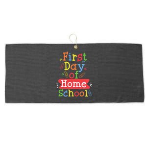 First Day Of School Homeschool Teacher Large Microfiber Waffle Golf Towel