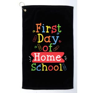 First Day Of School Homeschool Teacher Platinum Collection Golf Towel