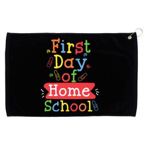 First Day Of School Homeschool Teacher Grommeted Golf Towel