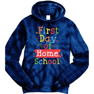 First Day Of School Homeschool Teacher Tie Dye Hoodie