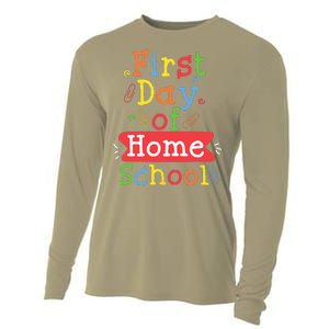 First Day Of School Homeschool Teacher Cooling Performance Long Sleeve Crew