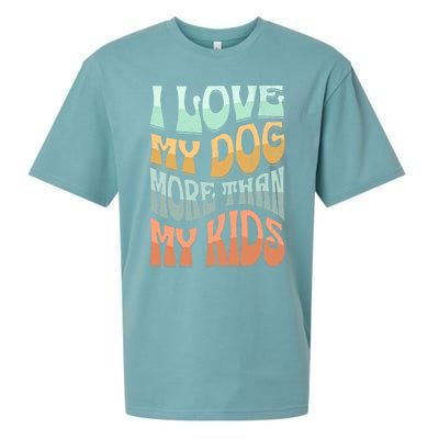 Funny Dog Owner I Love My Dog More Than My Retro Sueded Cloud Jersey T-Shirt