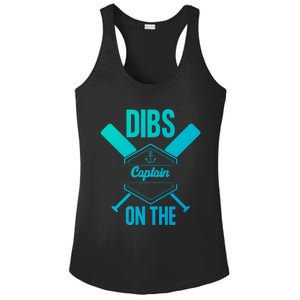 Funny Dibs On The Captain Captain Wife Funny Gift Ladies PosiCharge Competitor Racerback Tank