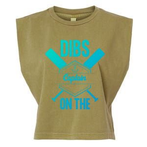 Funny Dibs On The Captain Captain Wife Funny Gift Garment-Dyed Women's Muscle Tee