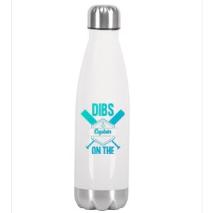 Funny Dibs On The Captain Captain Wife Funny Gift Stainless Steel Insulated Water Bottle