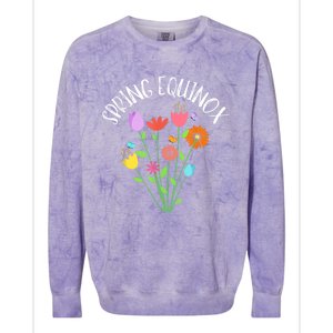 First Day Of Spring Equinox Colorblast Crewneck Sweatshirt