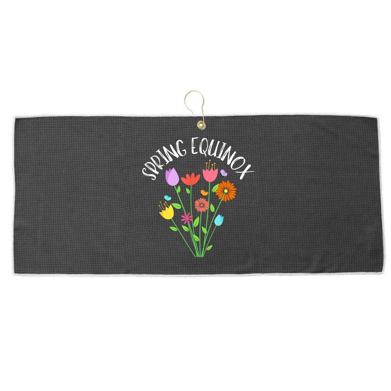 First Day Of Spring Equinox Large Microfiber Waffle Golf Towel
