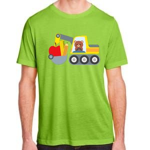 First Day Of School Boy Back To School Supply Truck Adult ChromaSoft Performance T-Shirt