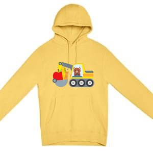 First Day Of School Boy Back To School Supply Truck Premium Pullover Hoodie