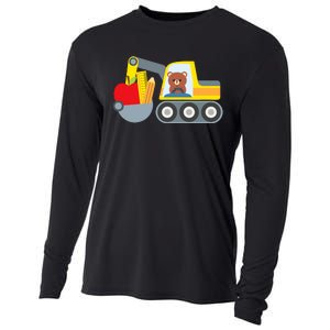 First Day Of School Boy Back To School Supply Truck Cooling Performance Long Sleeve Crew