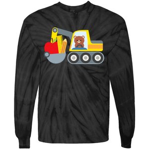 First Day Of School Boy Back To School Supply Truck Tie-Dye Long Sleeve Shirt