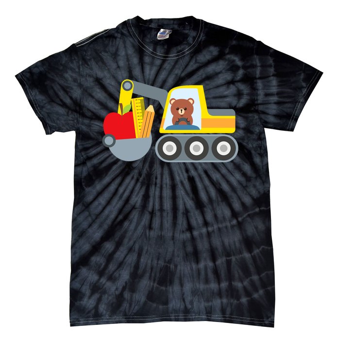 First Day Of School Boy Back To School Supply Truck Tie-Dye T-Shirt