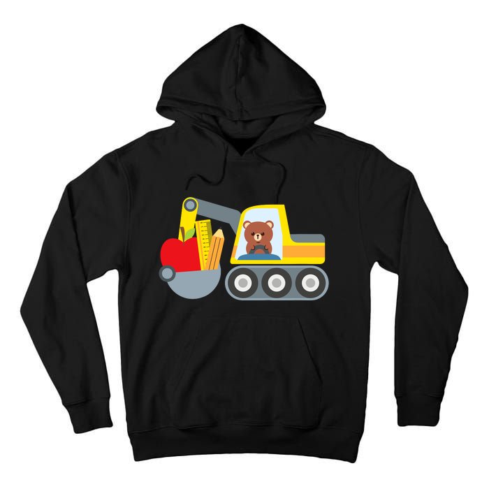 First Day Of School Boy Back To School Supply Truck Tall Hoodie