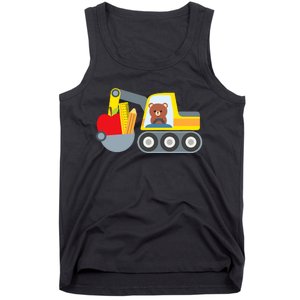 First Day Of School Boy Back To School Supply Truck Tank Top