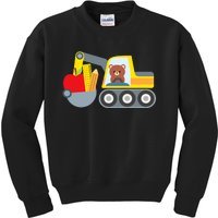 First Day Of School Boy Back To School Supply Truck Kids Sweatshirt