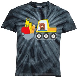 First Day Of School Boy Back To School Supply Truck Kids Tie-Dye T-Shirt