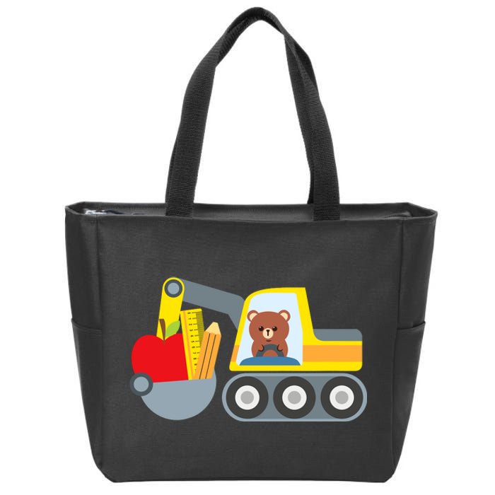 First Day Of School Boy Back To School Supply Truck Zip Tote Bag