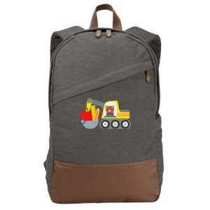 First Day Of School Boy Back To School Supply Truck Cotton Canvas Backpack