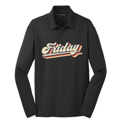 Funny Days Of The Week Friday Silk Touch Performance Long Sleeve Polo