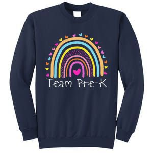 First Day Of Team PreK Squad Crew Preschool Teacher Rainbow Sweatshirt