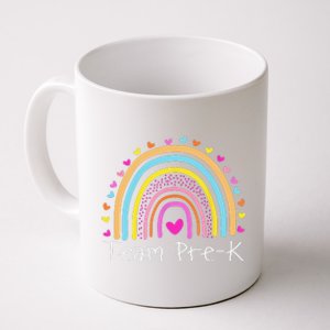 First Day Of Team PreK Squad Crew Preschool Teacher Rainbow Coffee Mug