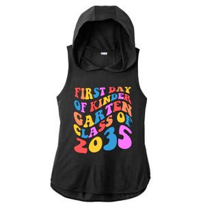 First Day Of Kindergarten Class Of 2035 Colorful Ladies PosiCharge Tri-Blend Wicking Draft Hoodie Tank