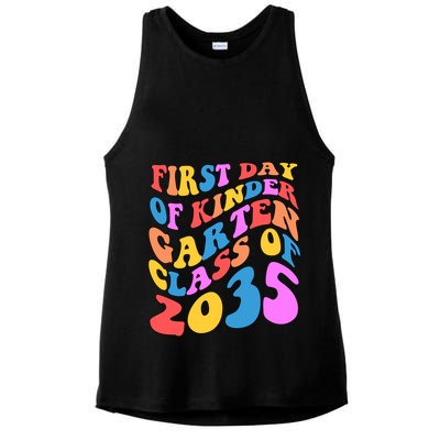 First Day Of Kindergarten Class Of 2035 Colorful Ladies PosiCharge Tri-Blend Wicking Tank