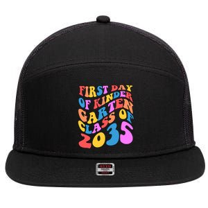 First Day Of Kindergarten Class Of 2035 Colorful 7 Panel Mesh Trucker Snapback Hat