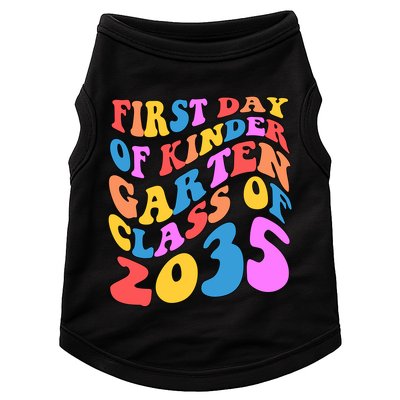 First Day Of Kindergarten Class Of 2035 Colorful Doggie Tank