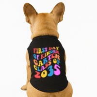 First Day Of Kindergarten Class Of 2035 Colorful Doggie Tank