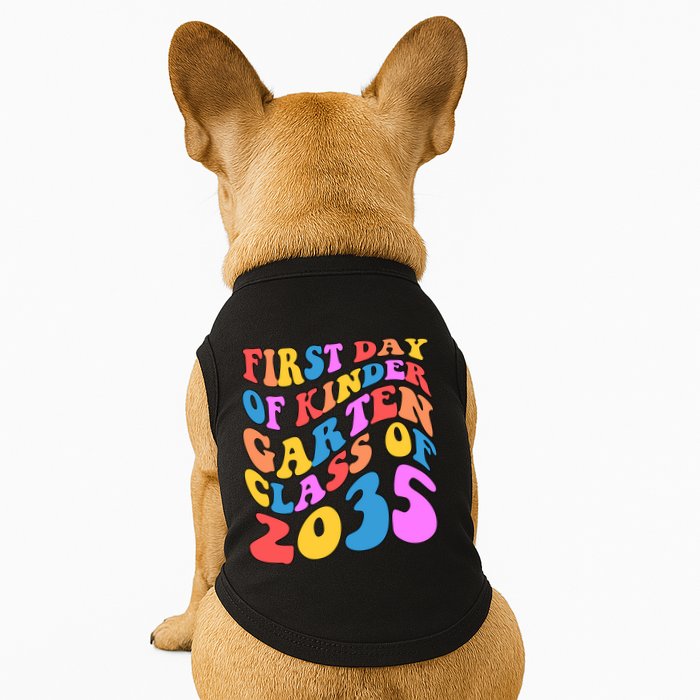 First Day Of Kindergarten Class Of 2035 Colorful Doggie Tank
