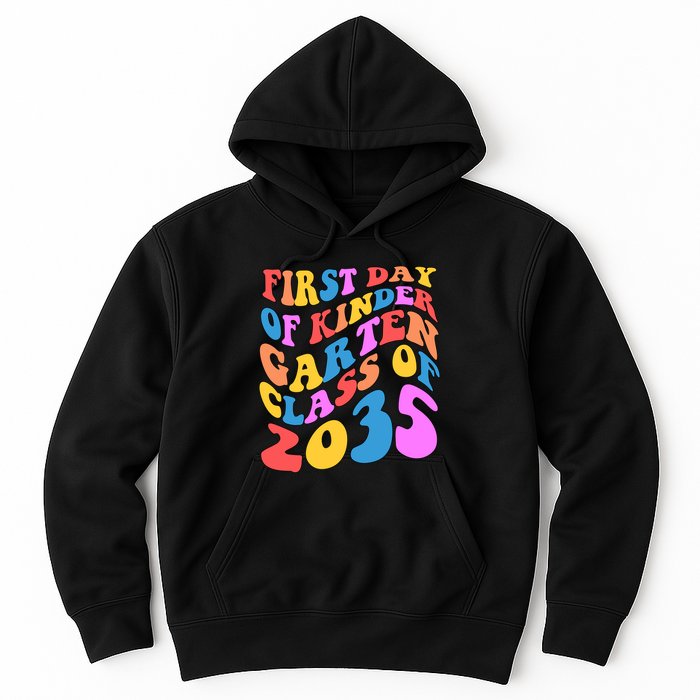 First Day Of Kindergarten Class Of 2035 Colorful Hoodie