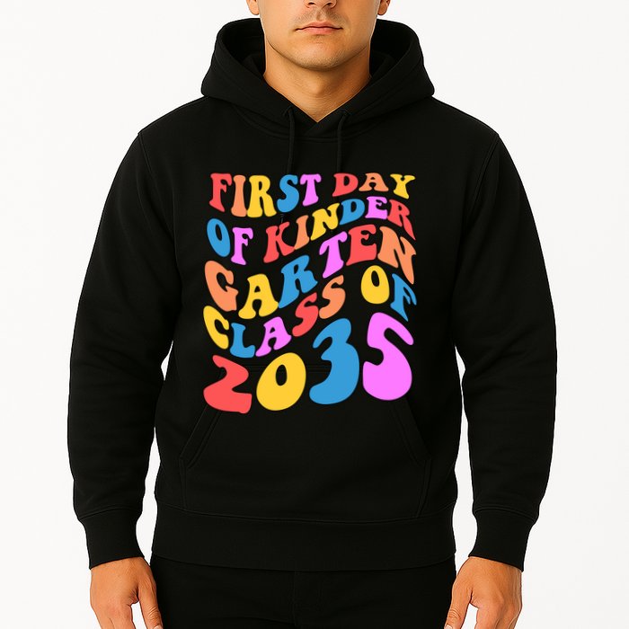 First Day Of Kindergarten Class Of 2035 Colorful Hoodie