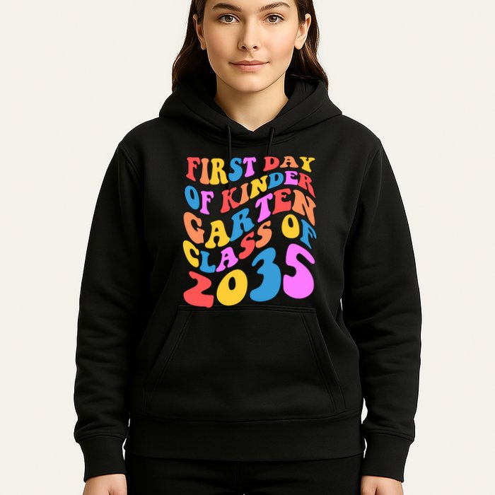 First Day Of Kindergarten Class Of 2035 Colorful Hoodie