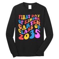 First Day Of Kindergarten Class Of 2035 Colorful Long Sleeve Shirt