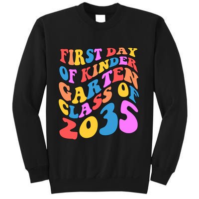 First Day Of Kindergarten Class Of 2035 Colorful Sweatshirt