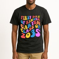 First Day Of Kindergarten Class Of 2035 Colorful Tall T-Shirt