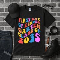 First Day Of Kindergarten Class Of 2035 Colorful Tall T-Shirt