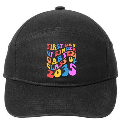 First Day Of Kindergarten Class Of 2035 Colorful 7-Panel Snapback Hat