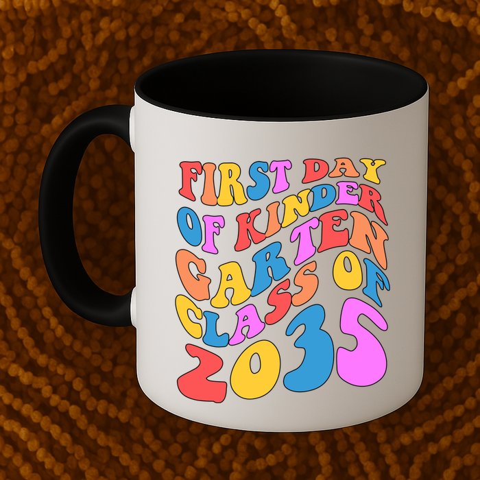 First Day Of Kindergarten Class Of 2035 Colorful Mug