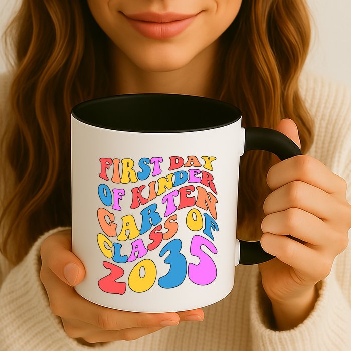 First Day Of Kindergarten Class Of 2035 Colorful Mug