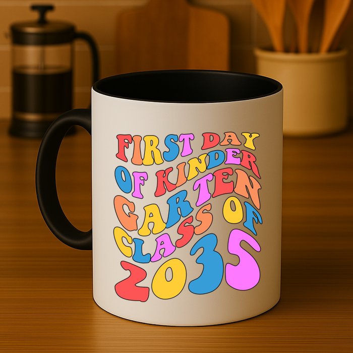 First Day Of Kindergarten Class Of 2035 Colorful Mug