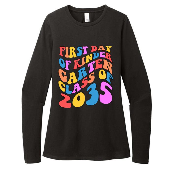 First Day Of Kindergarten Class Of 2035 Colorful Womens CVC Long Sleeve Shirt