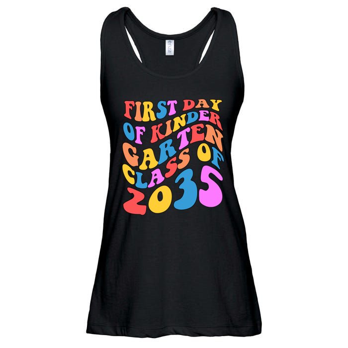 First Day Of Kindergarten Class Of 2035 Colorful Ladies Essential Flowy Tank